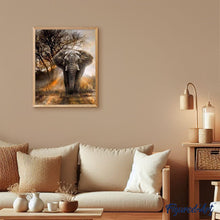 Load image into Gallery viewer, paint by numbers | lonely elephant | new arrivals animals elephants advanced | FiguredArt
