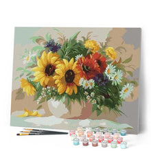 Load image into Gallery viewer, paint by numbers | Colorful Flowers in a Vase | easy flowers | FiguredArt