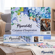 Load image into Gallery viewer, Paint by numbers | The Tiger Woman | animals intermediate portrait tigers | Figured'Art