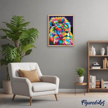 Load image into Gallery viewer, paint by numbers | Lion Pop Art 2 | animals easy lions | FiguredArt