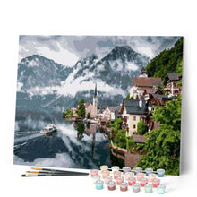 Load image into Gallery viewer, paint by numbers | Village and Mountain Lake | advanced landscapes | FiguredArt