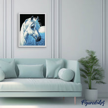 Load image into Gallery viewer, paint by numbers | White Horse Head | animals easy horses | FiguredArt