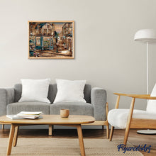 Load image into Gallery viewer, paint by numbers | Bicycle near the Vintage Gallery | advanced cities | FiguredArt