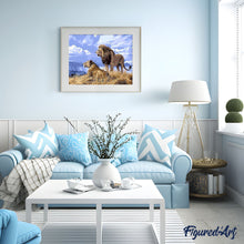 Load image into Gallery viewer, paint by numbers | Lion and Lioness in Africa | animals intermediate lions | FiguredArt