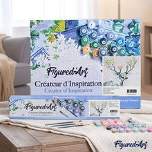 Load image into Gallery viewer, paint by numbers | Deer with colored wood | animals deer easy | FiguredArt