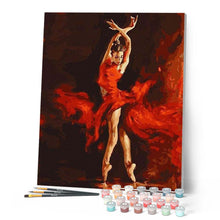 Load image into Gallery viewer, paint by numbers | Magical Red Dancer | advanced dance romance | FiguredArt