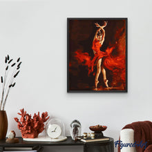 Load image into Gallery viewer, paint by numbers | Magical Red Dancer | advanced dance romance | FiguredArt