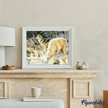 Load image into Gallery viewer, paint by numbers | Couple of White Wolves | advanced animals wolves | FiguredArt