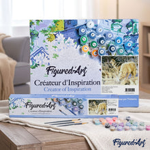 Load image into Gallery viewer, paint by numbers | Couple of White Wolves | advanced animals wolves | FiguredArt