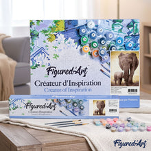 Load image into Gallery viewer, paint by numbers | Elephant and calf | animals elephants intermediate | FiguredArt