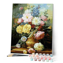 Load image into Gallery viewer, paint by numbers | Elegant bouquet | animals elephants flowers intermediate | FiguredArt