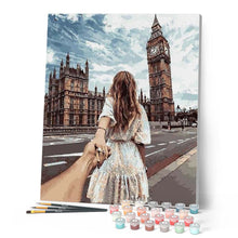 Load image into Gallery viewer, paint by numbers | Romantic Stroll London | cities intermediate | FiguredArt