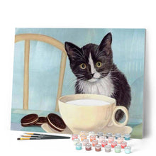 Load image into Gallery viewer, paint by numbers | Cat in the Kitchen | advanced animals cats | FiguredArt
