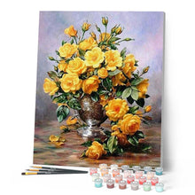 Load image into Gallery viewer, paint by numbers | Yellow Vase and Flowers | advanced flowers | FiguredArt