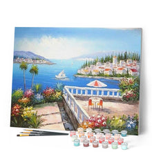 Load image into Gallery viewer, paint by numbers | Summer Horizon | intermediate landscapes ships and boats | FiguredArt