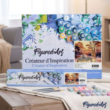 Load image into Gallery viewer, paint by numbers | Zebra and Giraffe at sunset | advanced animals giraffes zebras | FiguredArt