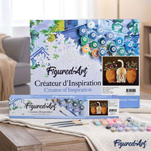 Load image into Gallery viewer, paint by numbers | Cat and vases | animals cats flowers intermediate | FiguredArt