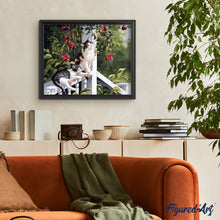 Load image into Gallery viewer, paint by numbers | Cats and Hummingbird | advanced animals birds cats | FiguredArt