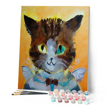 Load image into Gallery viewer, paint by numbers | Little Cat Angel | animals cats easy | FiguredArt