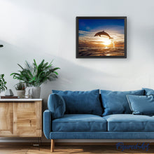 Load image into Gallery viewer, paint by numbers | Jumping Dolphin | advanced animals dolphins landscapes | FiguredArt