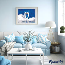 Load image into Gallery viewer, paint by numbers | Two Swans | animals birds easy swans | FiguredArt