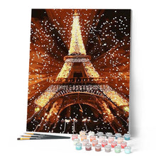 Load image into Gallery viewer, paint by numbers | Glittering Eiffel Tower | cities intermediate | FiguredArt