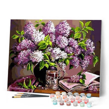 Load image into Gallery viewer, paint by numbers | Flowers and book | flowers intermediate | FiguredArt