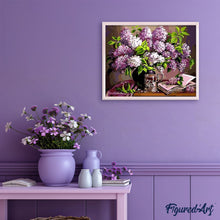 Load image into Gallery viewer, paint by numbers | Flowers and book | flowers intermediate | FiguredArt