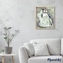 Load image into Gallery viewer, paint by numbers | White Wedding dress | flowers intermediate romance | FiguredArt
