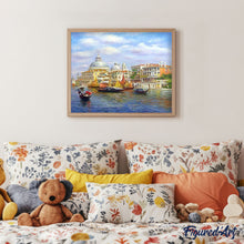 Load image into Gallery viewer, paint by numbers | Gondolier in Venice | advanced cities landscapes ships and boats | FiguredArt