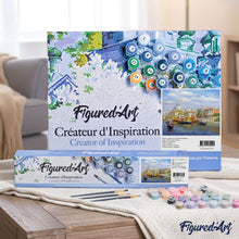 Load image into Gallery viewer, paint by numbers | Gondolier in Venice | advanced cities landscapes ships and boats | FiguredArt