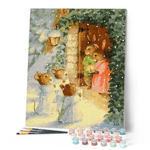 Load image into Gallery viewer, paint by numbers | Christmas Rabbits | animals christmas easy rabbits | FiguredArt