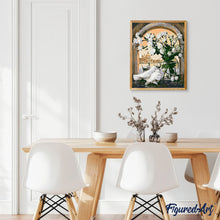 Load image into Gallery viewer, paint by numbers | Doves in peace | easy flowers | FiguredArt