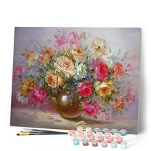 Load image into Gallery viewer, paint by numbers | Romantic flowers in a Vase | flowers intermediate | FiguredArt