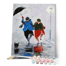 Load image into Gallery viewer, paint by numbers | walk in the rain | new arrivals cities easy | FiguredArt