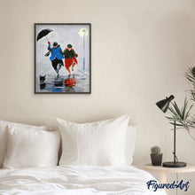 Load image into Gallery viewer, paint by numbers | walk in the rain | new arrivals cities easy | FiguredArt