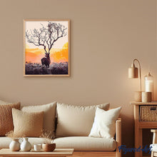 Load image into Gallery viewer, paint by numbers | Sunset and deer | animals deer intermediate | FiguredArt