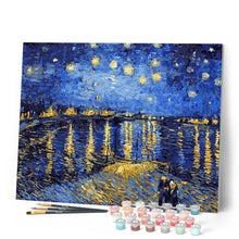 Load image into Gallery viewer, paint by numbers | Van Gogh Starry Night over the Rhone | advanced famous paintings landscapes van gogh | FiguredArt