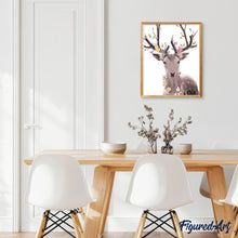 Load image into Gallery viewer, paint by numbers | Romantic Deer | animals deer easy | FiguredArt