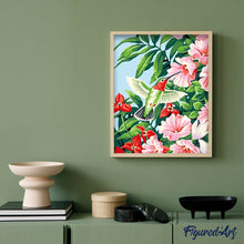 Load image into Gallery viewer, paint by numbers | Hummingbird in the Flowers | animals birds easy flowers | FiguredArt