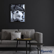 Load image into Gallery viewer, paint by numbers | Black and white Wolves | advanced animals horses wolves | FiguredArt
