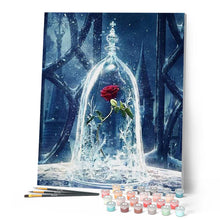Load image into Gallery viewer, paint by numbers | Enchanted Rose Beauty and The Beast | flowers intermediate movies | FiguredArt