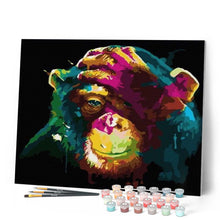 Load image into Gallery viewer, paint by numbers | Multicolor Monkey | animals intermediate monkeys | FiguredArt