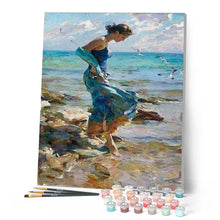 Load image into Gallery viewer, paint by numbers | Feet in water during Summer | intermediate landscapes portrait | FiguredArt
