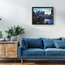Load image into Gallery viewer, Paint by numbers | Night city in the snow | easy cities | Figured'Art