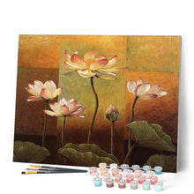 Load image into Gallery viewer, paint by numbers | Blooming Lotus | flowers intermediate | FiguredArt