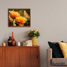 Load image into Gallery viewer, paint by numbers | Yellow Flower and Butterfly | animals butterflies easy flowers | FiguredArt