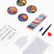 Load image into Gallery viewer, Mini Diamond Painting 15x20cm (4 pieces) - Tropical Birds And Sunset
