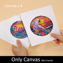 Load image into Gallery viewer, Mini Diamond Painting 15x20cm (4 pieces) - Tropical Birds And Sunset