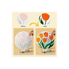 Load image into Gallery viewer, Mini Paint by Numbers Set - Discs Ø20cm (6 pieces) - Bloom Collection